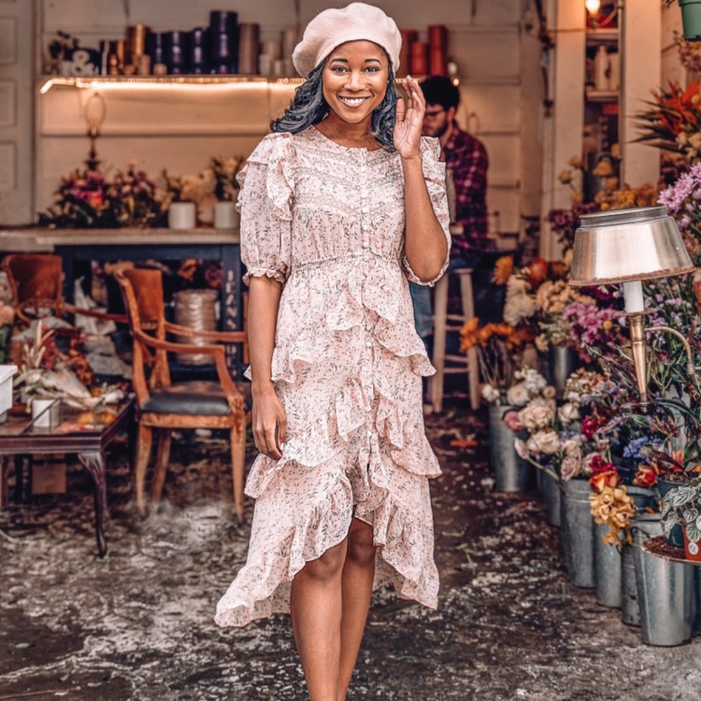 Floral tiered dress